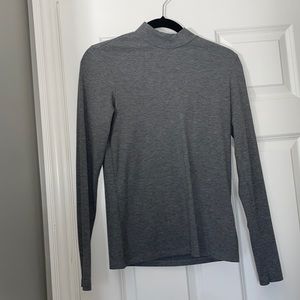 Basic gray mock neck
